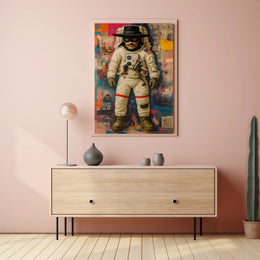 Astronaut Zorro Pop Culture Artistic Poster PosterGoat