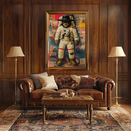 Astronaut Zorro Pop Culture Artistic Poster PosterGoat