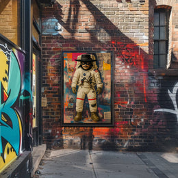 Astronaut Zorro Pop Culture Artistic Poster PosterGoat