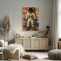 Astronaut Zorro Pop Culture Artistic Poster PosterGoat
