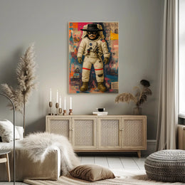 Astronaut Zorro Pop Culture Artistic Poster PosterGoat