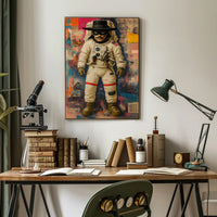 Astronaut Zorro Pop Culture Artistic Poster PosterGoat