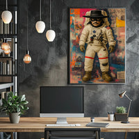 Astronaut Zorro Pop Culture Artistic Poster PosterGoat