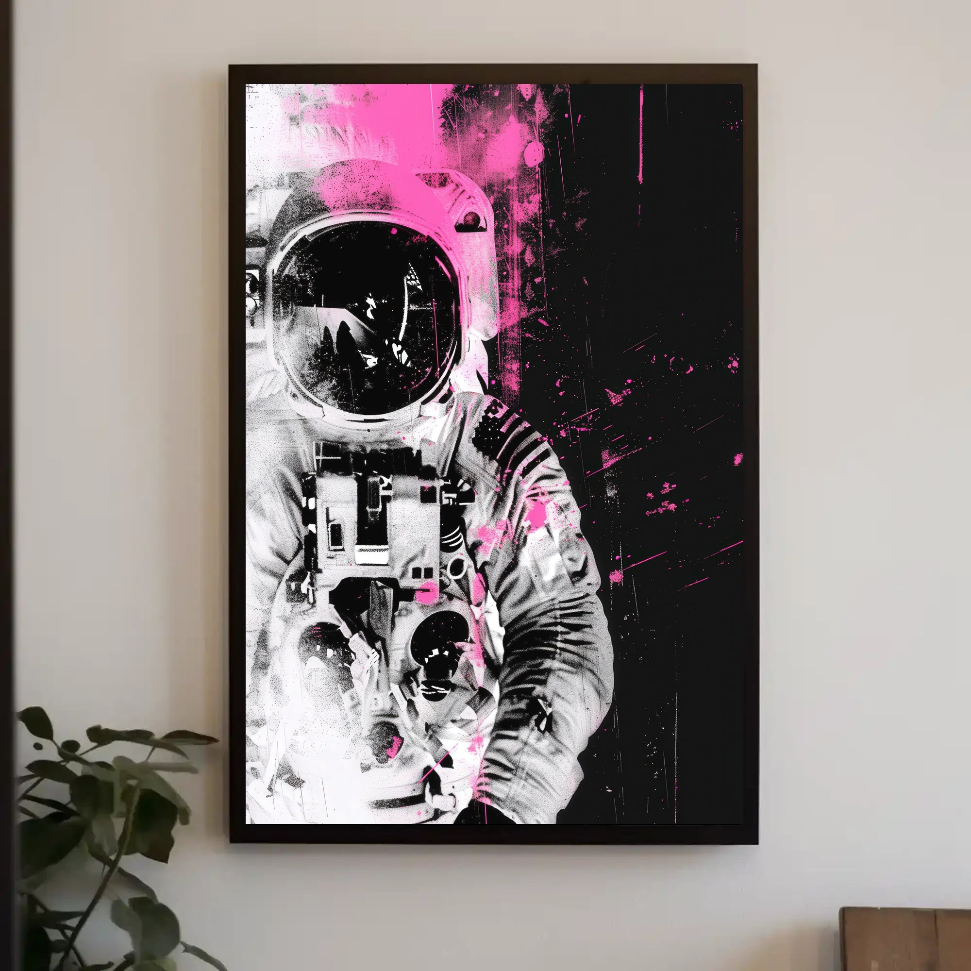 Astronaut in Motion Futuristic Sci-Fi Poster PosterGoat
