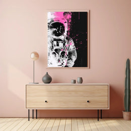 Astronaut in Motion Futuristic Sci-Fi Poster PosterGoat