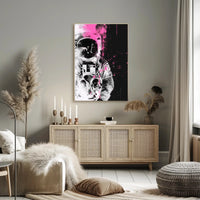 Astronaut in Motion Futuristic Sci-Fi Poster PosterGoat