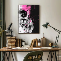 Astronaut in Motion Futuristic Sci-Fi Poster PosterGoat
