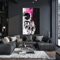 Astronaut in Motion Futuristic Sci-Fi Poster PosterGoat