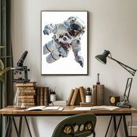 Astronaut in Space Suit Floating Futuristic Sci-Fi Poster PosterGoat