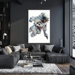 Astronaut in Space Suit Floating Futuristic Sci-Fi Poster PosterGoat