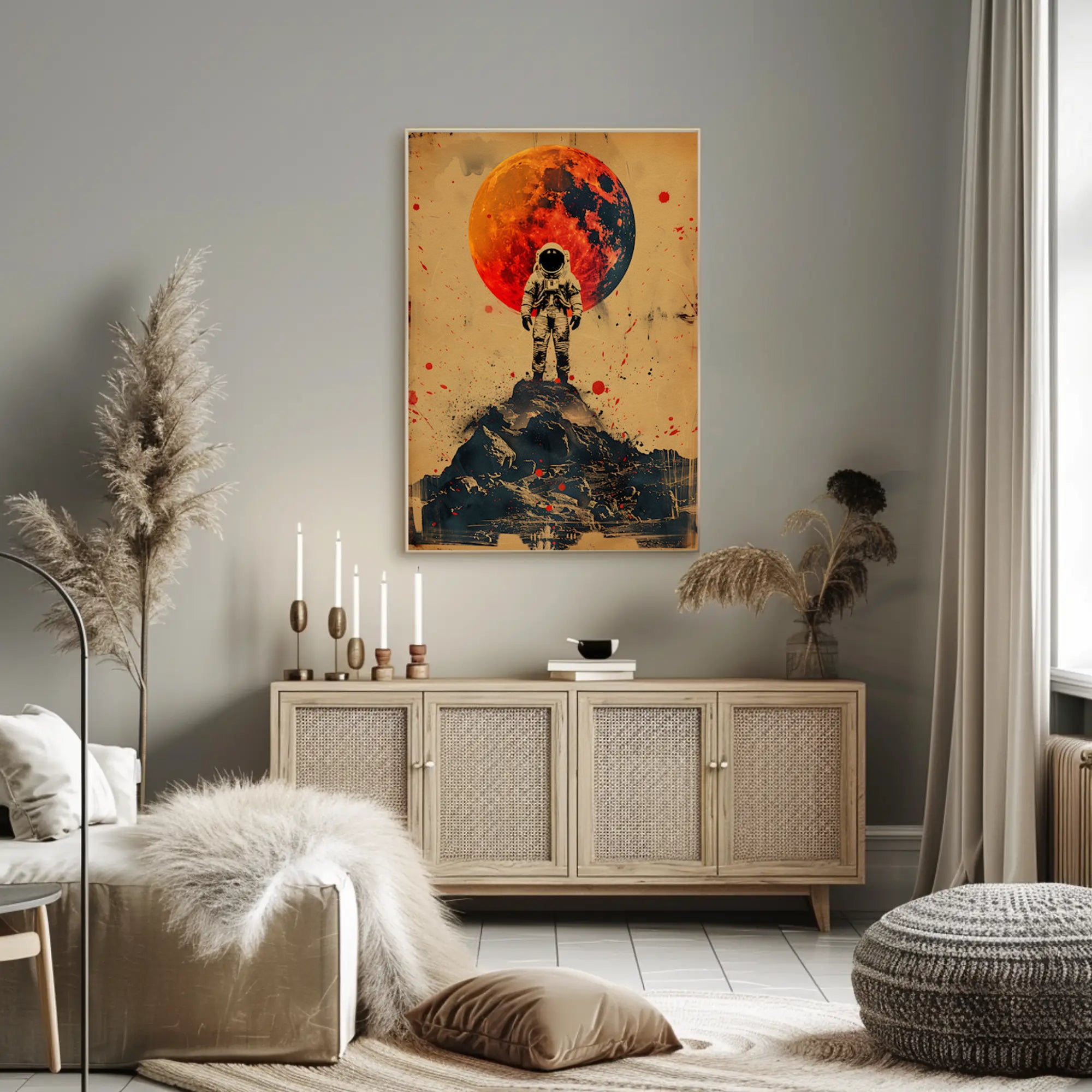 Astronaut on Cosmic Adventure Futuristic Sci-Fi Poster PosterGoat