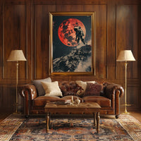 Astronaut on Mars Futuristic Sci-Fi Poster PosterGoat