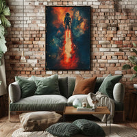 Astronaut's Dream: Surreal Cosmic Adventure Futuristic Sci-Fi Poster PosterGoat