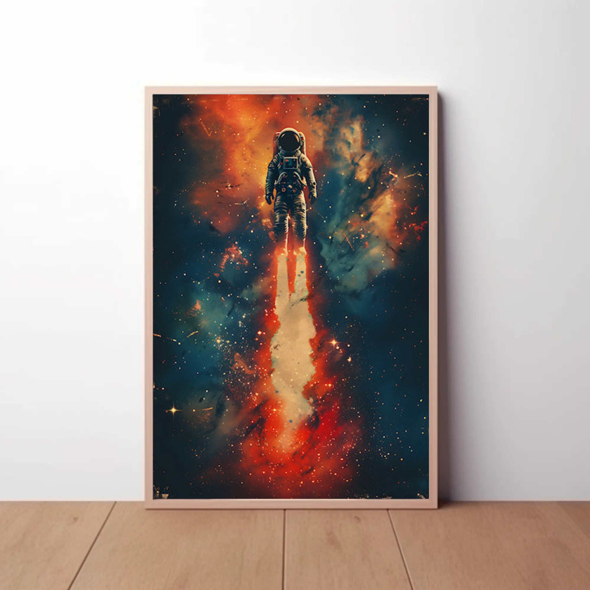 Astronaut's Dream: Surreal Cosmic Adventure Futuristic Sci-Fi Poster PosterGoat