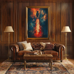 Astronaut's Dream: Surreal Cosmic Adventure Futuristic Sci-Fi Poster PosterGoat