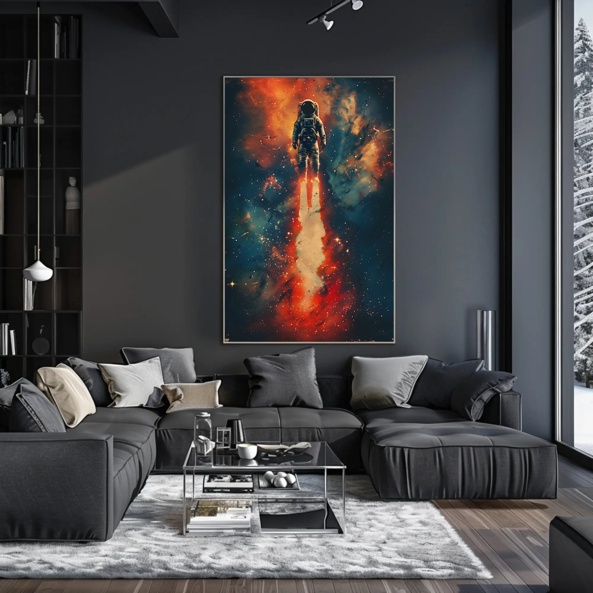 Astronaut's Dream: Surreal Cosmic Adventure Futuristic Sci-Fi Poster PosterGoat