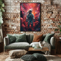 Astronaut's Journey into Cosmic Unknown - Futuristic Sci-Fi Poster PosterGoat