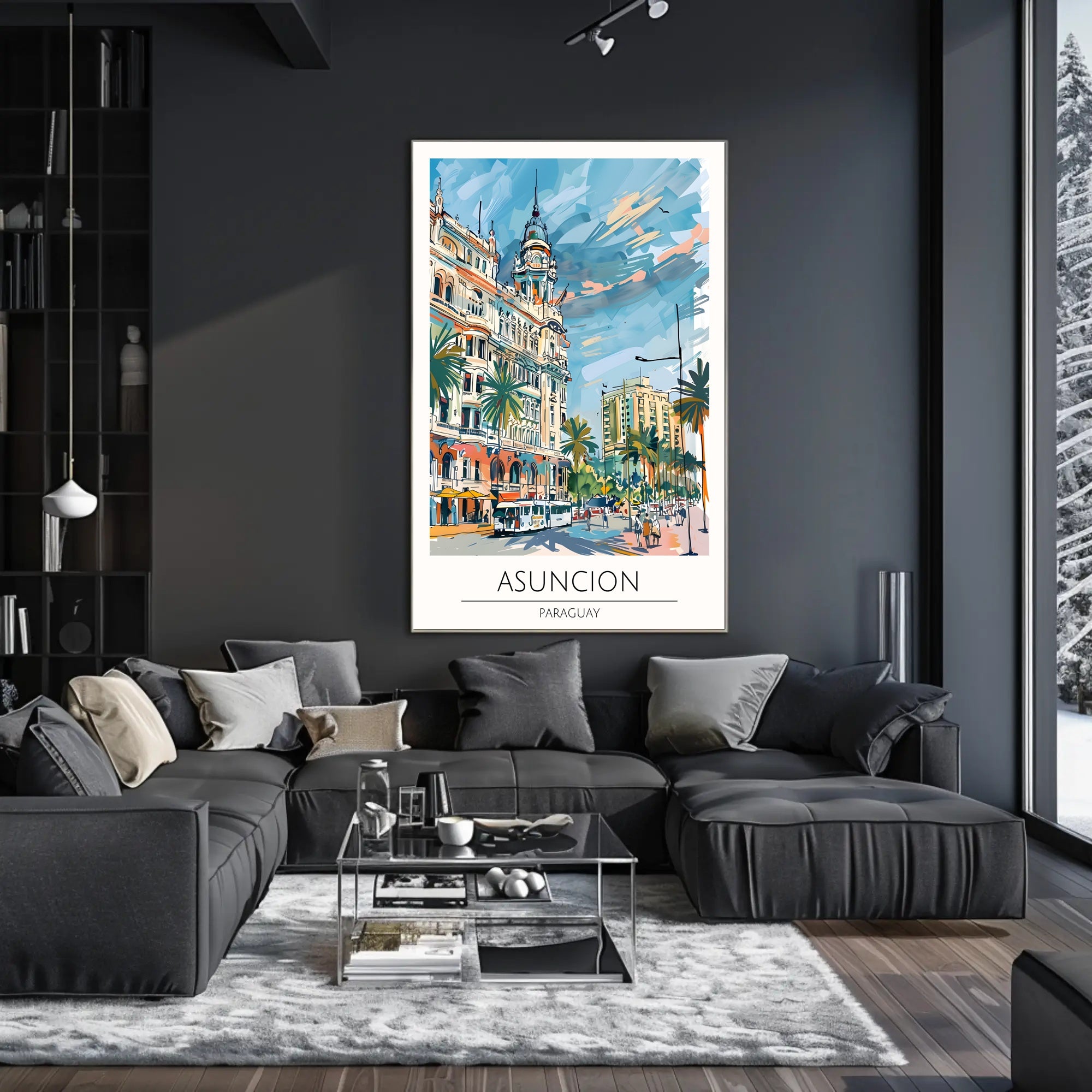 Asuncion Cityscape Poster PosterGoat
