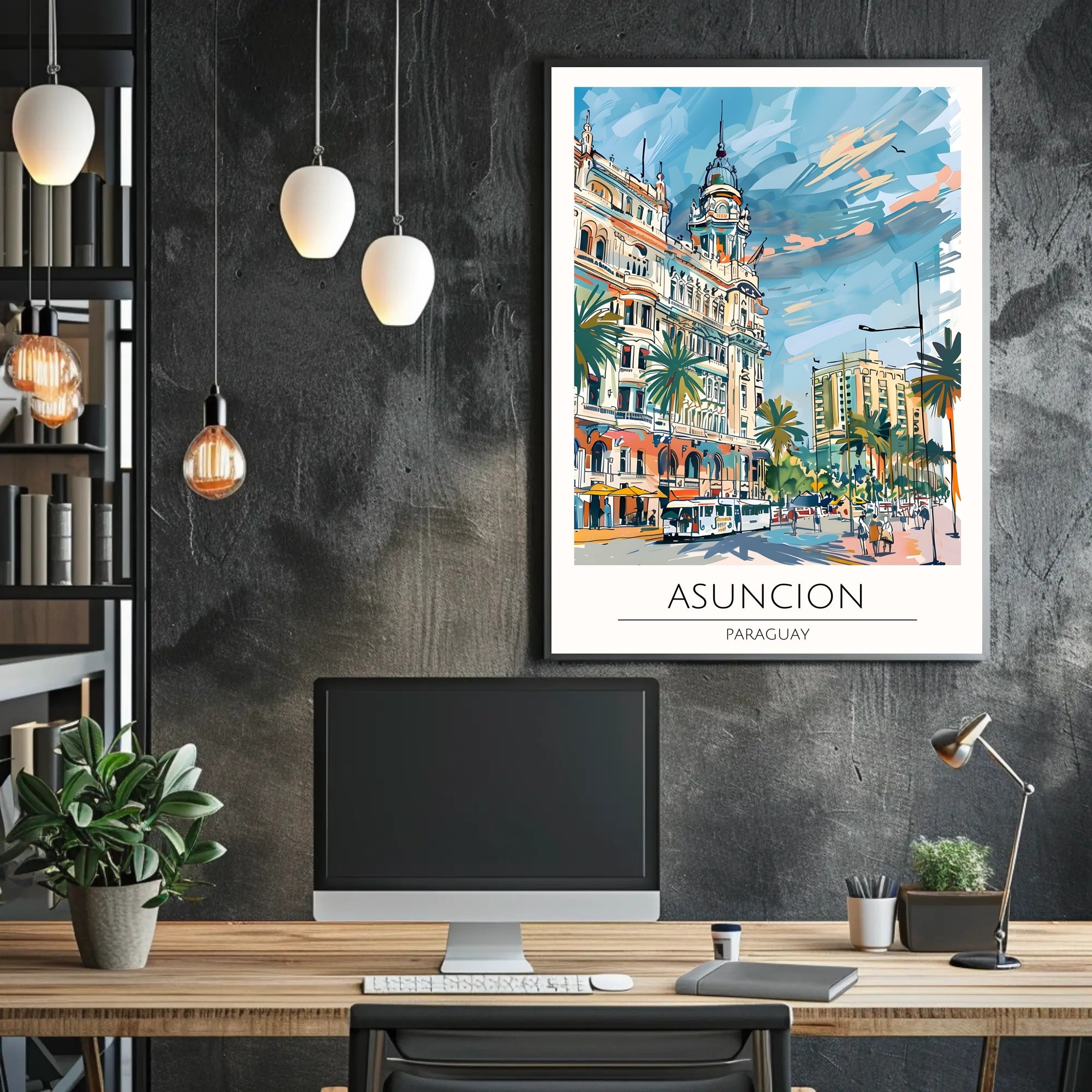 Asuncion Cityscape Poster PosterGoat
