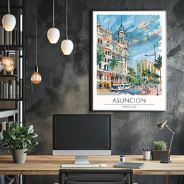 Asuncion Cityscape Poster PosterGoat
