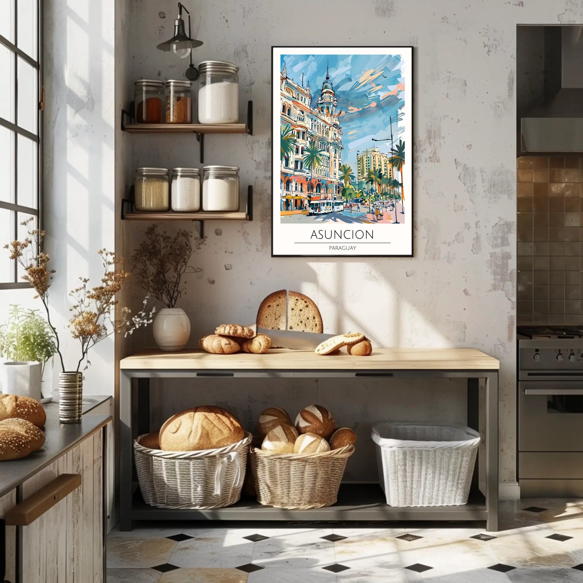 Asuncion Cityscape Poster PosterGoat
