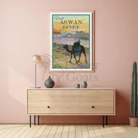 Aswan Egypt Vintage Travel Advertisement Poster PosterGoat