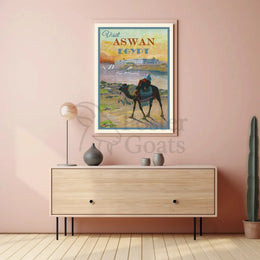 Aswan Egypt Vintage Travel Advertisement Poster PosterGoat