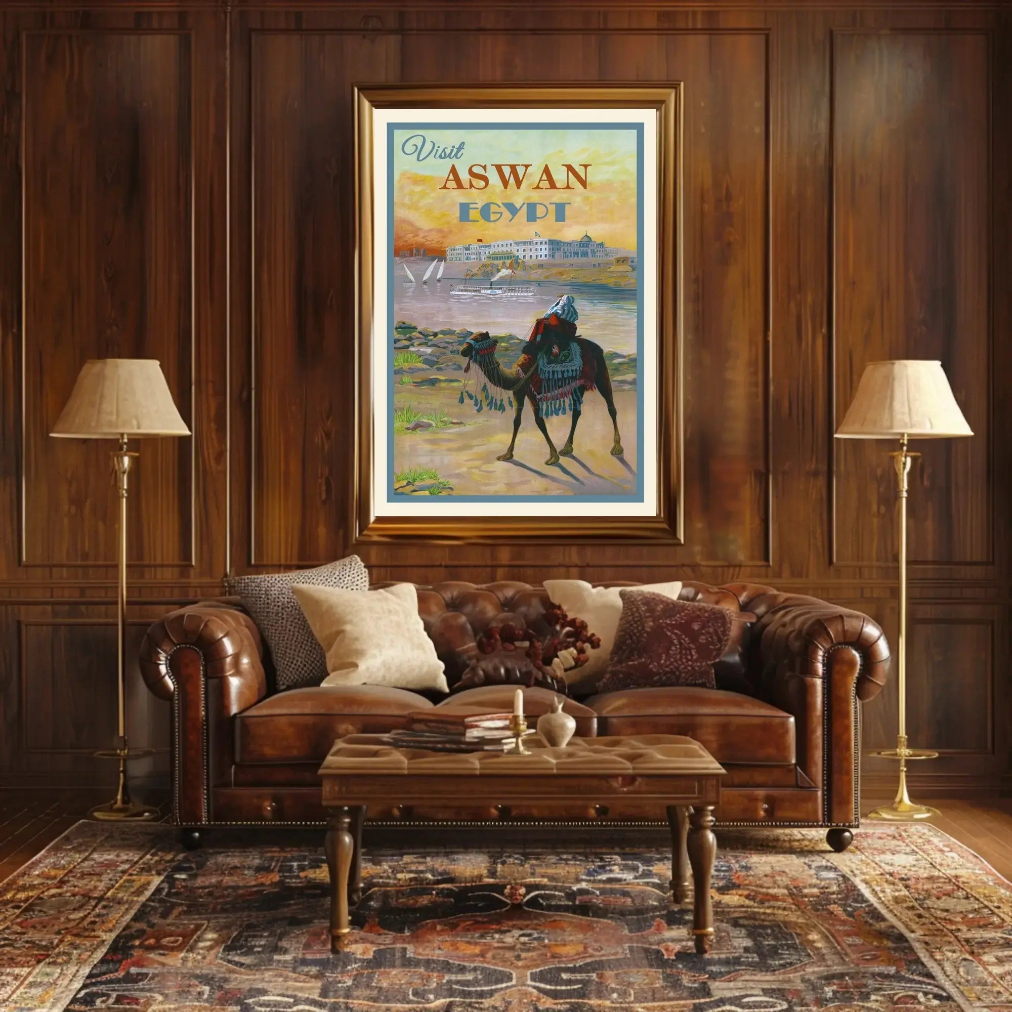 Aswan Egypt Vintage Travel Advertisement Poster PosterGoat