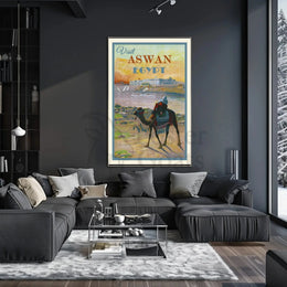 Aswan Egypt Vintage Travel Advertisement Poster PosterGoat