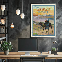 Aswan Egypt Vintage Travel Advertisement Poster PosterGoat