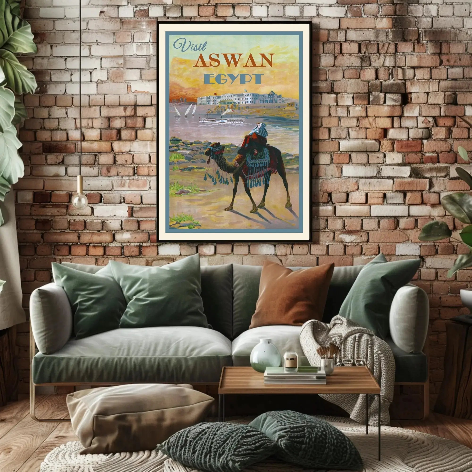 Aswan Egypt Vintage Travel Advertisement Poster PosterGoat