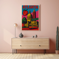 Atlanta Peachtree Vintage Style Travel Poster PosterGoat