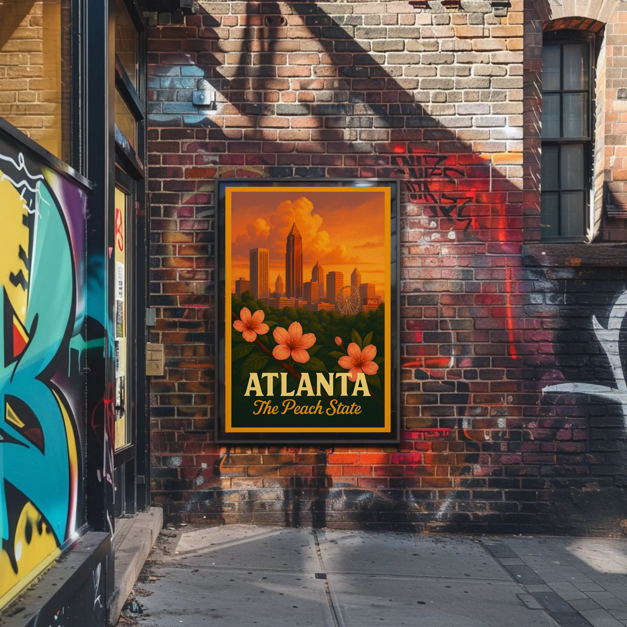 Atlanta Skyline Peach State Travel Poster PosterGoat