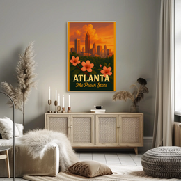 Atlanta Skyline Peach State Travel Poster PosterGoat