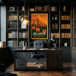 Atlanta Skyline Peach State Travel Poster PosterGoat