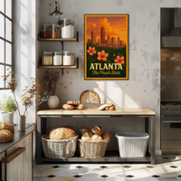 Atlanta Skyline Peach State Travel Poster PosterGoat