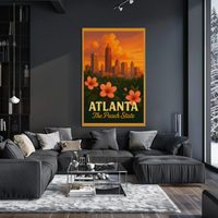 Atlanta Skyline Peach State Travel Poster PosterGoat