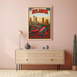 Atlanta Skyline and Sports Tribute Poster PosterGoat