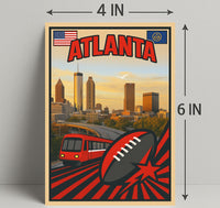 Atlanta Skyline and Sports Tribute Poster PosterGoat