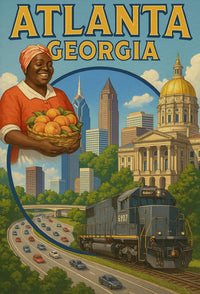 Atlanta's Vibrant Retro Travel Art - Travel Poster PosterGoat