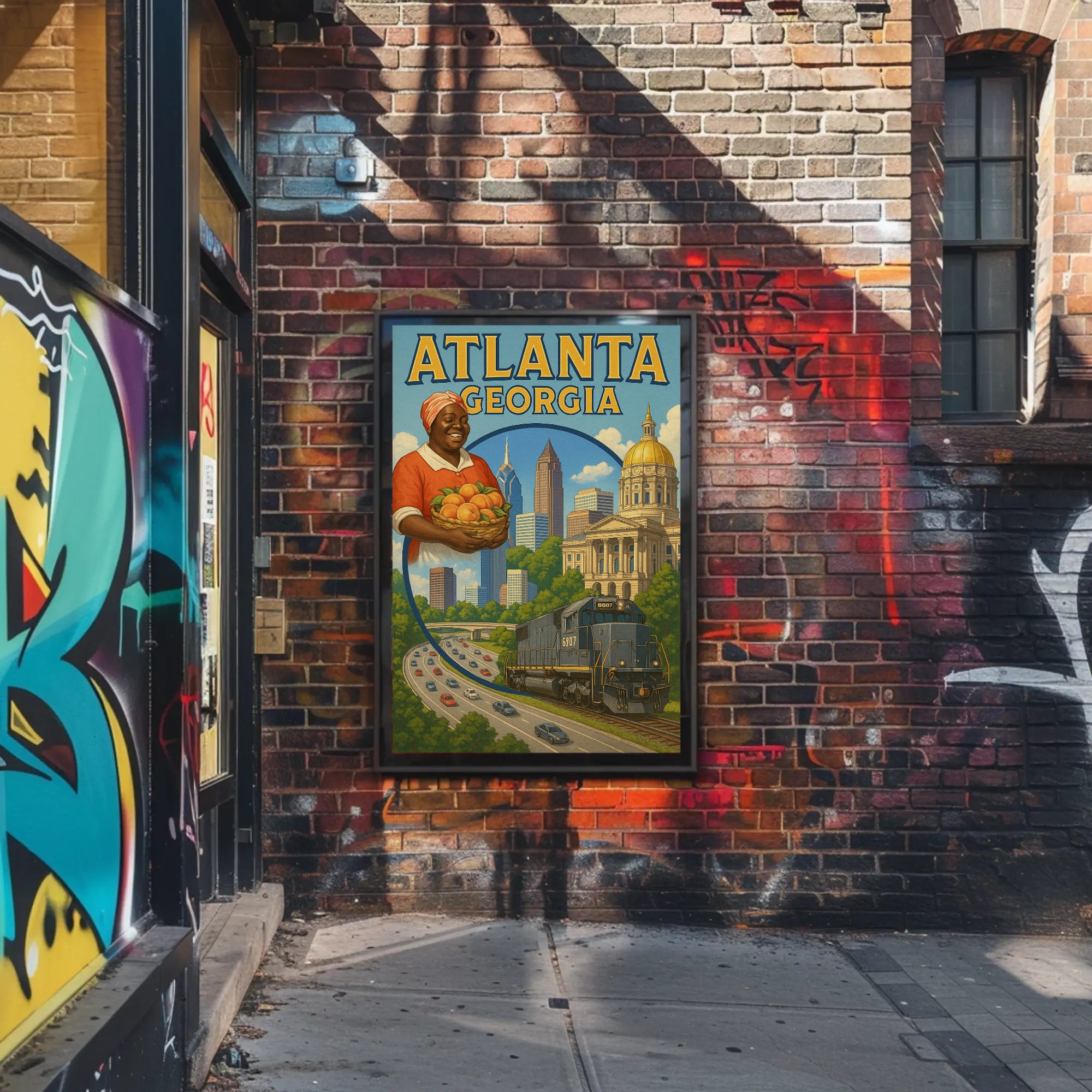 Atlanta's Vibrant Retro Travel Art - Travel Poster PosterGoat