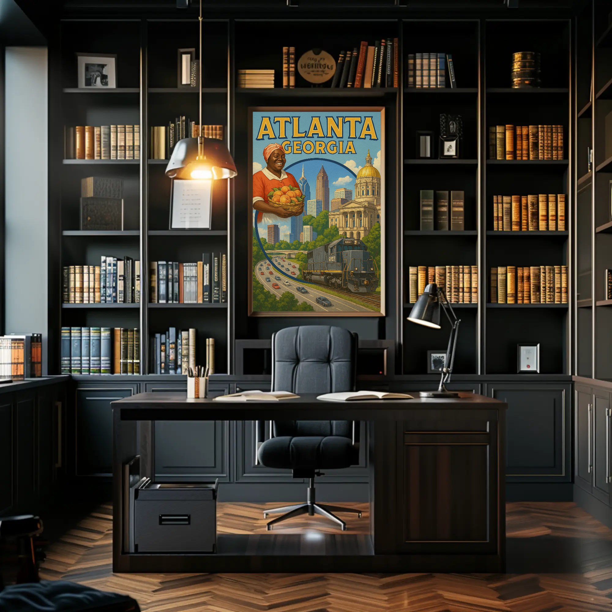 Atlanta's Vibrant Retro Travel Art - Travel Poster PosterGoat