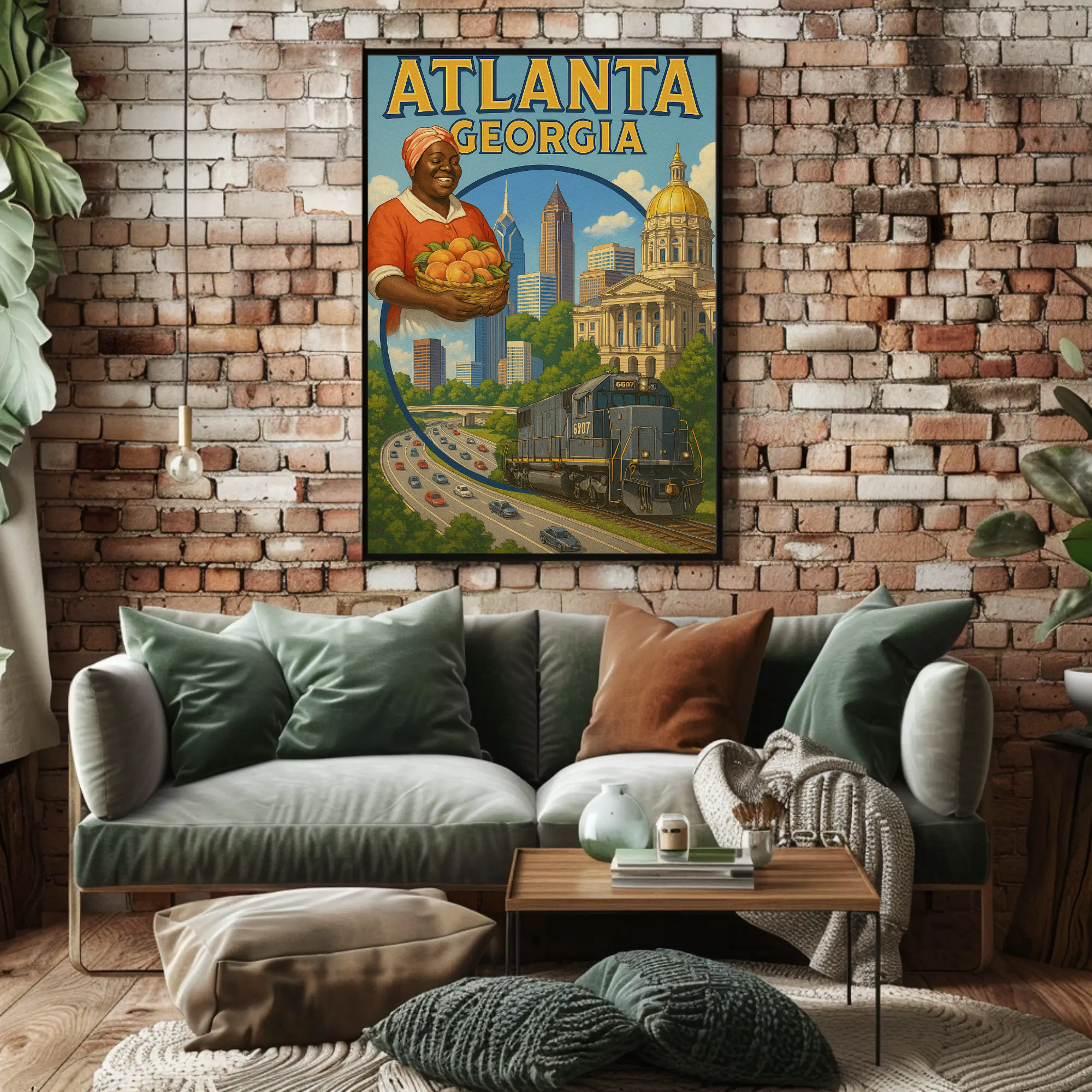 Atlanta's Vibrant Retro Travel Art - Travel Poster PosterGoat