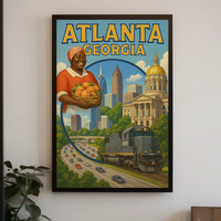Atlanta's Vibrant Retro Travel Art - Travel Poster PosterGoat