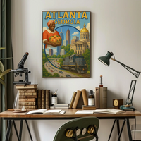 Atlanta's Vibrant Retro Travel Art - Travel Poster PosterGoat