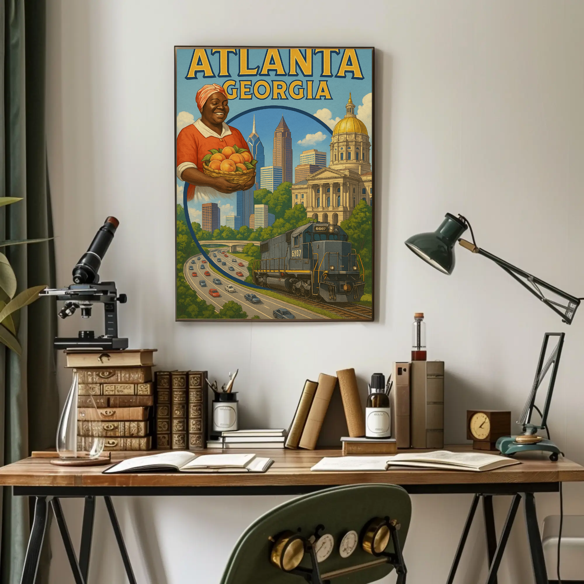 Atlanta's Vibrant Retro Travel Art - Travel Poster PosterGoat