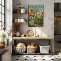 Atlanta's Vibrant Retro Travel Art - Travel Poster PosterGoat