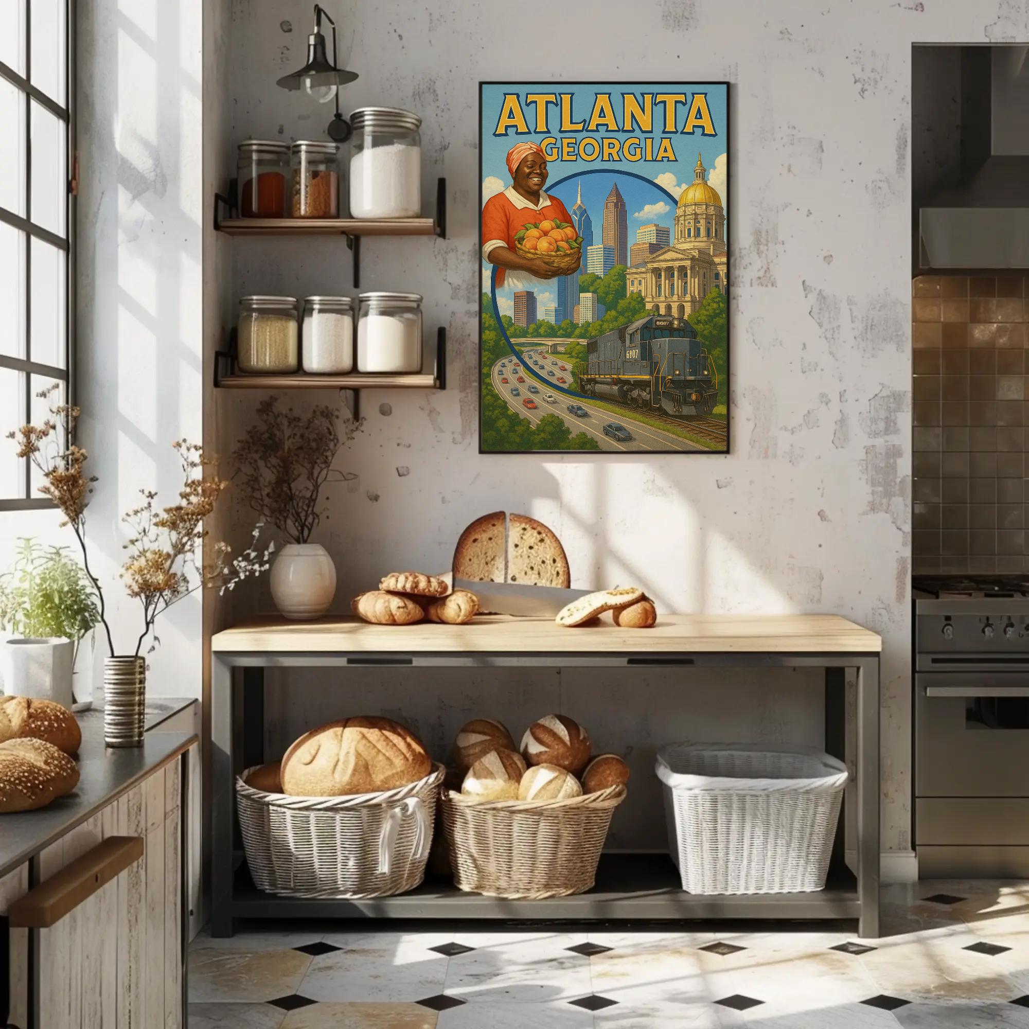 Atlanta's Vibrant Retro Travel Art - Travel Poster PosterGoat
