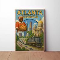 Atlanta's Vibrant Retro Travel Art - Travel Poster PosterGoat