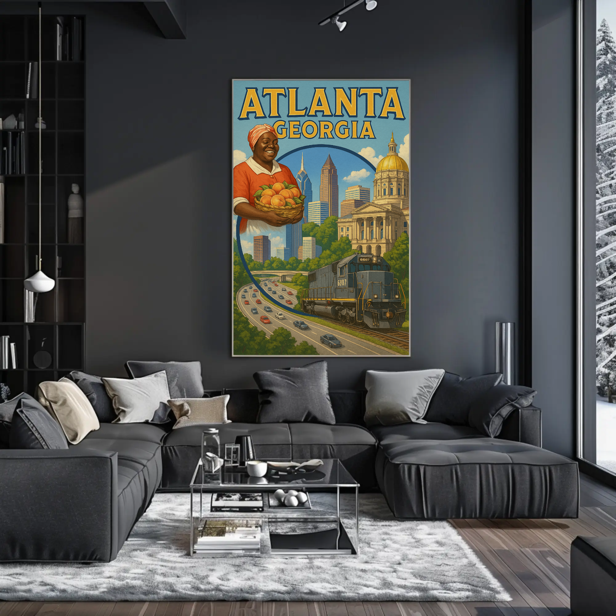 Atlanta's Vibrant Retro Travel Art - Travel Poster PosterGoat